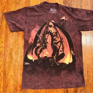 Men’s Small The Mountain Fireball Dragon Classic Cotton T-Shirt